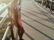 SOLO FEMALE PUBLIC PARK OUTSIDE