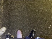 hot HANDJOB with FABRIC GLOVES – CUM on the ASPHALT🧤💦 15/16