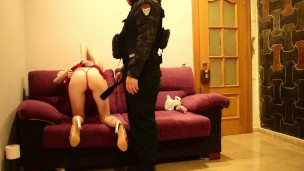 They knock on Ariel Ortiz's door, it's a police officer who wants to arrest her and they have sex