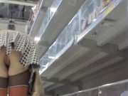 Walking around the store without panties 14/16
