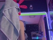 Me naked in the shower while he watches me. 3/16