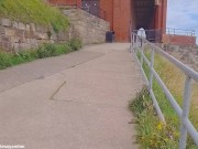 UPSKIRT No PANTIES No BRA in a SEETHROUGH Dress in PUBLIC 6/16