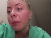 Gloved Nurse Semen Extraction on Restrained Patient 4/16