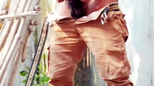 Hairy black cock very unusual public pissing compilation
