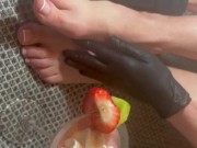 For lovely foot and food fetish 1/16