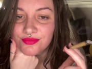 Smoking in Fishnets - Full Video on OF