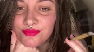 Smoking in Fishnets - Full Video on OF