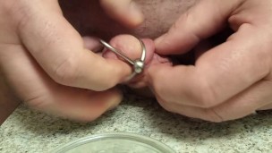 Frenum Jewelry change with urethra plug
