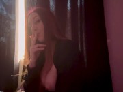 Italian Big Tits Long Hair Milf Artemisia Love Hot Solo Big boobs play Cigarette Smoking Sesh 7/16