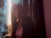 Italian Big Tits Long Hair Milf Artemisia Love Hot Solo Big boobs play Cigarette Smoking Sesh 8/16