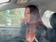 Italian Hot Long Hair Milf Artemisia Love Hot Solo 420 Smoke Fetish in the car OF@ArtemisiaLove101 1/16