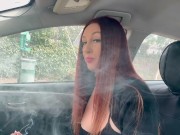 Italian Hot Long Hair Milf Artemisia Love Hot Solo 420 Smoke Fetish in the car OF@ArtemisiaLove101