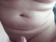 Handjob and cum on my pussy