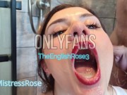 Covered in his pee before a huge cum facial. 16/16