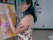 Painting another self portrait :) :) :) 5/16