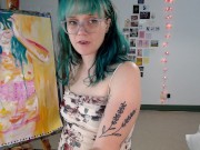 Painting another self portrait :) :) :) 9/16