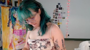 Painting another self portrait :) :) :)