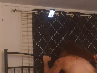 Angry milf is mad at me and takes all her frustration out on me by grinding and riding my dick rough