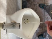 Peeing in a public toilet view from the eyes 10/16