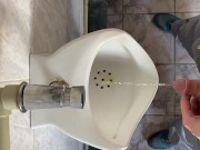 Peeing in a public toilet view from the eyes 11/16