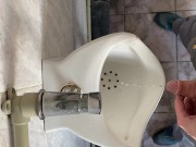 Peeing in a public toilet view from the eyes 14/16