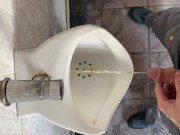 Peeing in a public toilet view from the eyes 5/16