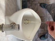 Peeing in a public toilet view from the eyes 6/16