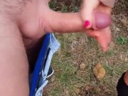 Walking in a forest on a cold day, I got a hot rod to heat my pussy 10/16