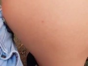 Walking in a forest on a cold day, I got a hot rod to heat my pussy 6/16