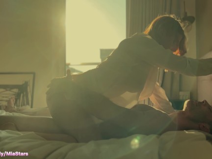 Passionate Cowgirl Fuck and Very Powerful Orgasm of a Beautiful Blonde