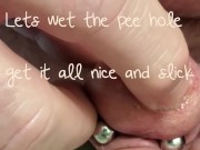 Beautiful Frenum Cock Silver Balls and Pegging