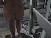 Bikini wearing BBW MILF walking and stripping 15/16