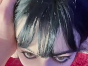 Wednesday uses all your holes and gets anal cumshot 5/16