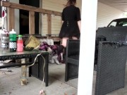 another non-nude upload me and Roxy spring cleaning 10/16