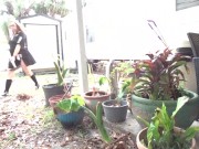 another non-nude upload me and Roxy spring cleaning 13/16