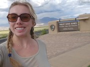 Tits out in Desert… Nude Travel Vlog!! w Masturbating 6/16