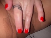 I wanted to fuck so badly that I tore my tights when I roughly jerked off my pussy