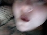Horny BBW repeatedly squirts while masterbating in fishnets 14/16
