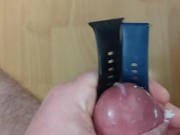 Cuming on Girlfriend's Fitbit Watch Bands (Wristwatch fetish) 12/16