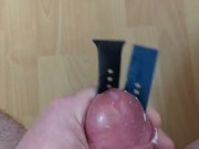 Cuming on Girlfriend's Fitbit Watch Bands (Wristwatch fetish) 14/16
