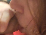 I'm fucking my wife's mouth with cum in my hand 13/16