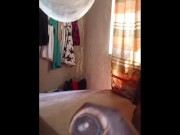 BLACK AFRICAN GUY PLAYS WITH HIS BlG UNCUT DICK WHILE HER SISTER IN LAW IS IN THE LIVING ROOM ‼️ 8/16