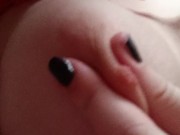 Russian fat bitch shoved her panties into anal and pissed for the sake of the owner fingering a shav