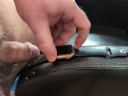 Cumshot on Girlfriend's Apple Watch with Shiny Black Band (Wristwatch Fetish) 11/16