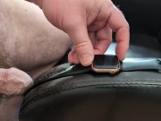 Cumshot on Girlfriend's Apple Watch with Shiny Black Band (Wristwatch Fetish) 3/16