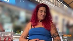 Eketra Red goes out on the street with a remote dildo. Public flashing around Seville!