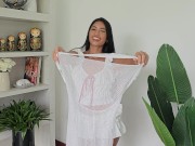 Try On Haul White Transparent Dress By Thai Hottie 6/16
