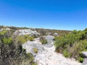 Touching her young and saggy tits and pussy in front of people outdoor 2/16