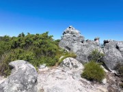 Touching her young and saggy tits and pussy in front of people outdoor 4/16