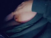 Tittys out while driving 10/16